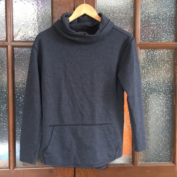 Navy blue super soft turtle neck hoodie - Picture 1 of 1